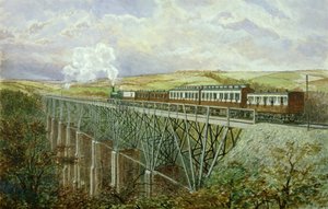 コーンウォール鉄道、ゴバー高架橋（紙にトイレ） 作： H. Geach